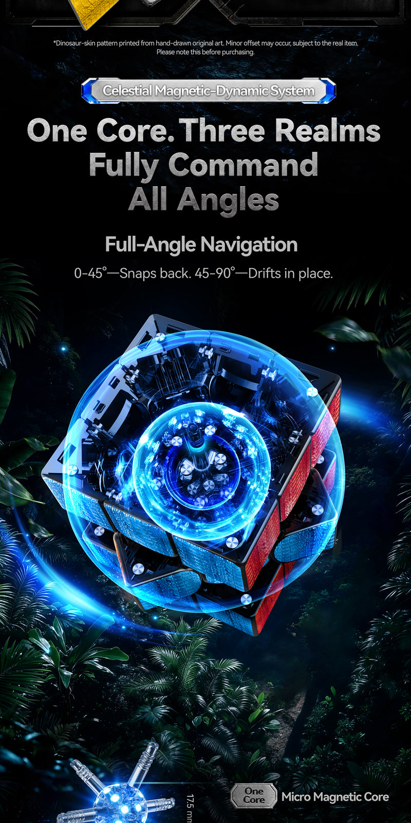 GAN17 MagDrive 3x3 (Jurassic World Edition, Egg Case)