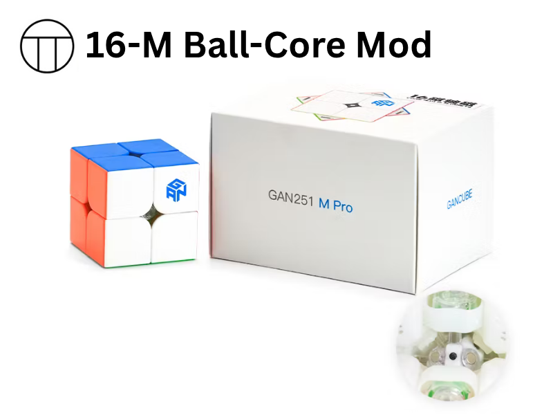 GAN251 M Pro 2x2 (PiCube 16-Magnet Ball-Core Mod) - Stickerless