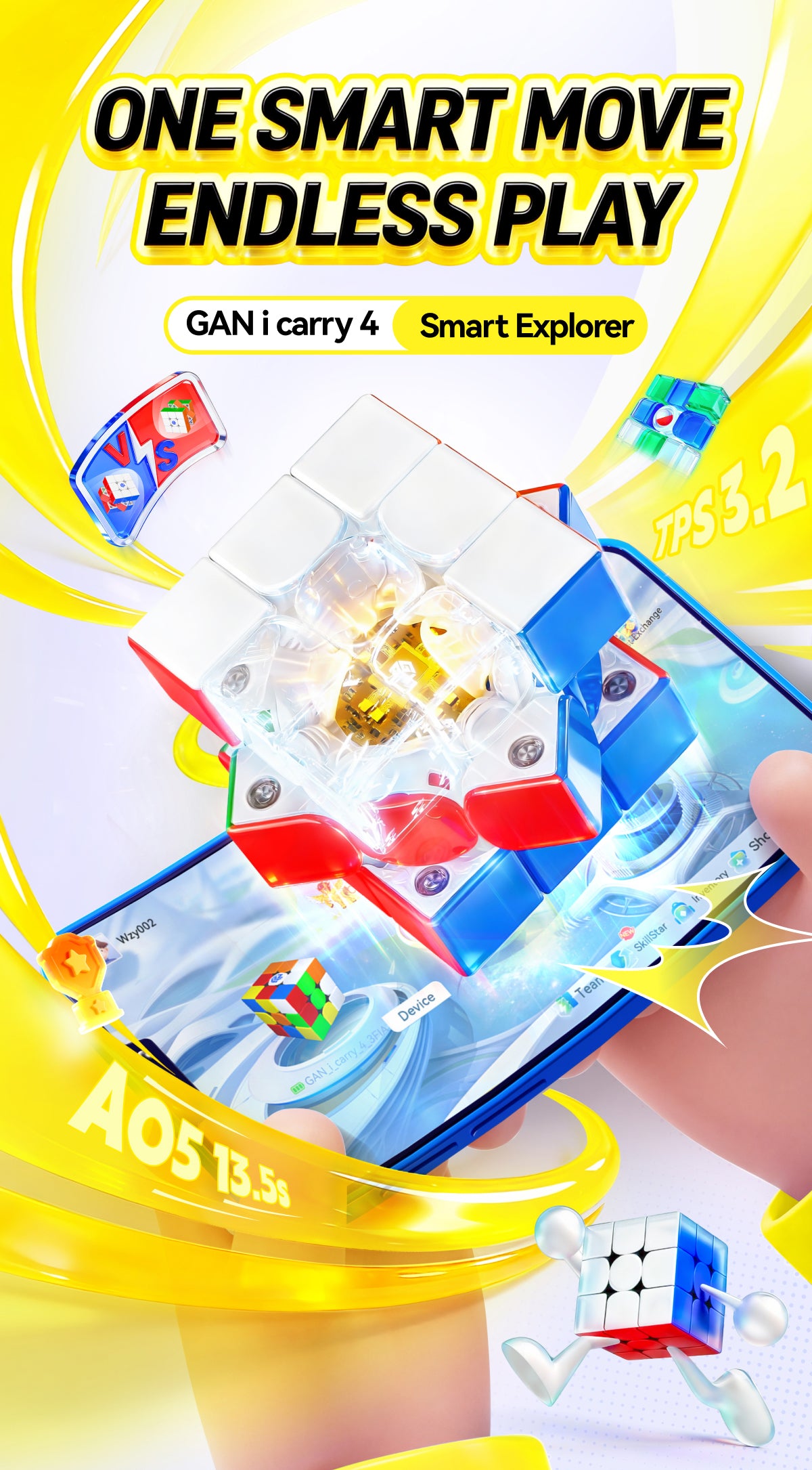 GAN356 i Carry 4 3x3 (Frosted)