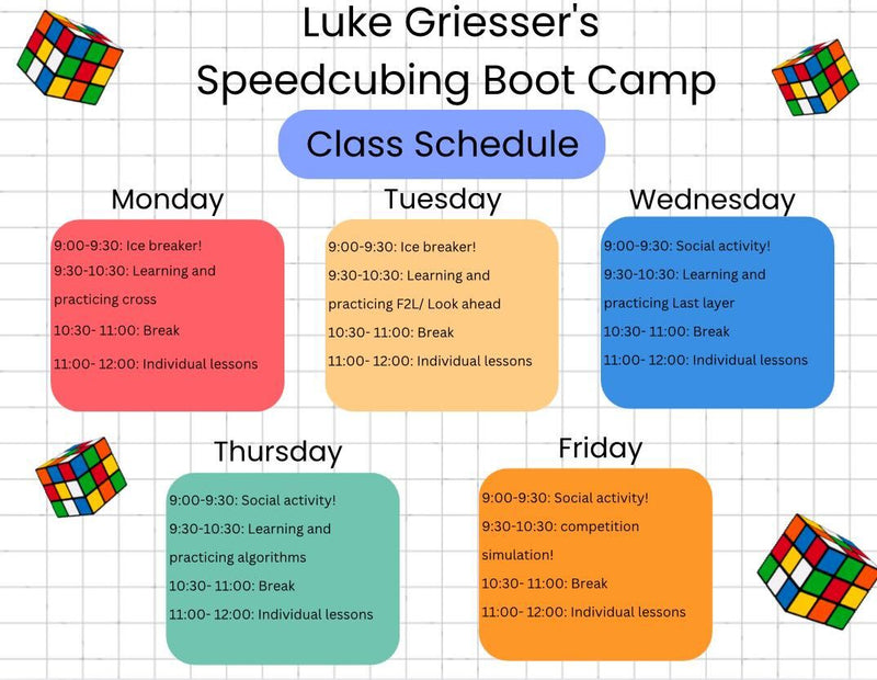 Cubing.GG Speedcubing Boot Camp! (August 10-14, Afternoons) [In-Person] [Cubing.GG Coaching Session]