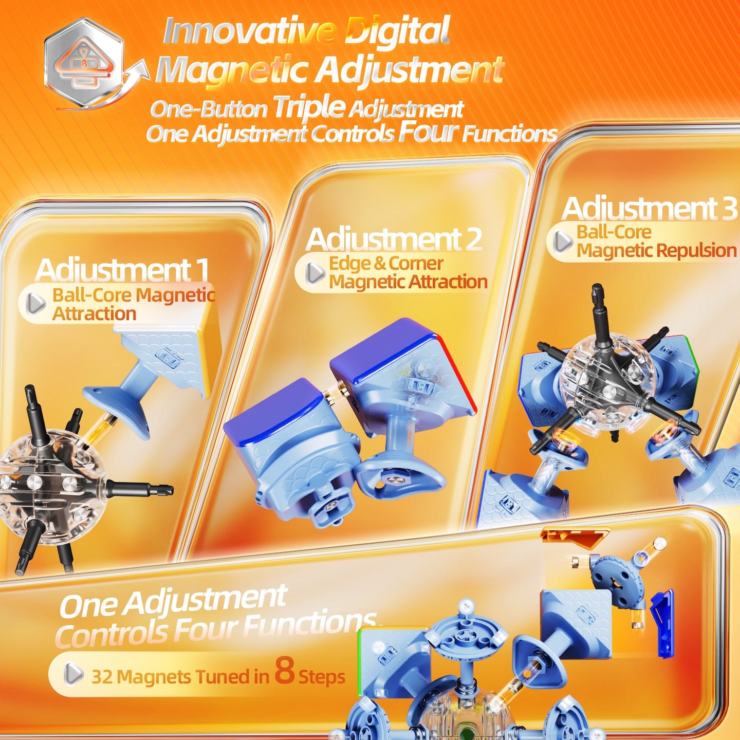 PBCube WR 3x3 (20-Magnet Ball-Core + MagLev + UV) [Pre-Order]