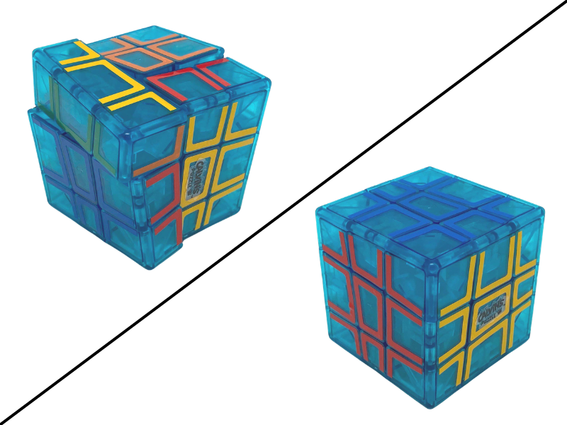 Oskar Sloppy 3x3x3 (Hollow Stickers) - Transparent Blue