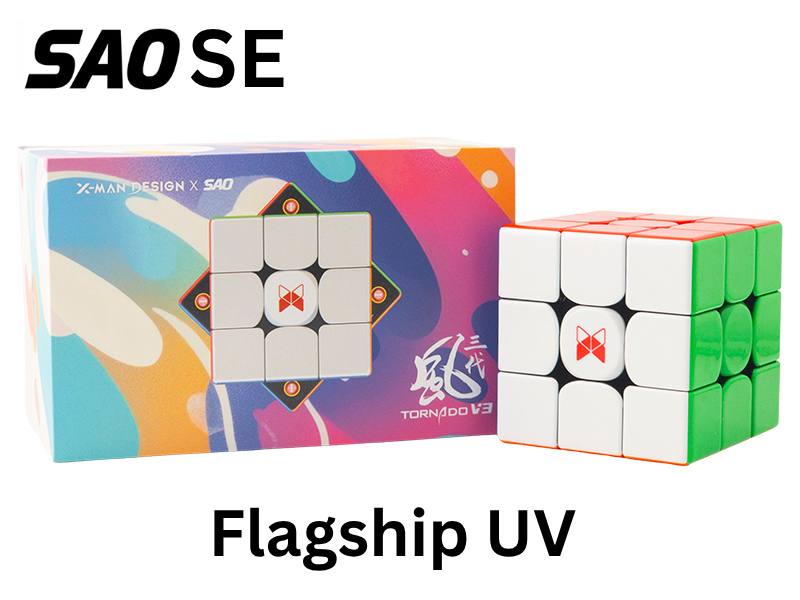 X-Man Tornado V3 3x3 Premium (Flagship UV SAOCube SE) - Stickerless / Black Internals