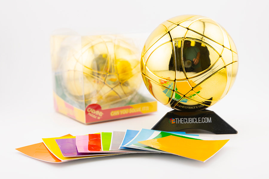 Traiphum Megaminx Ball (12-Color DIY Stickers) - Metallized Gold