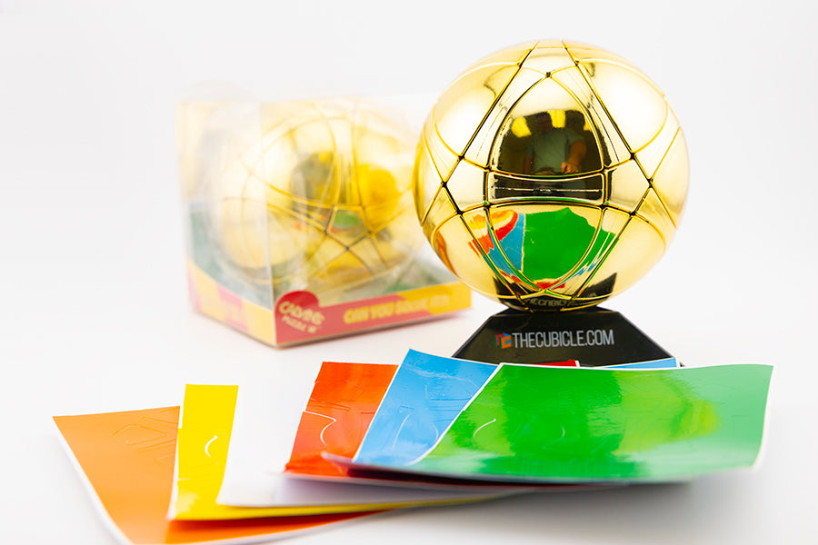 Traiphum Megaminx Ball (6-Color DIY Stickers) - Metallized Gold