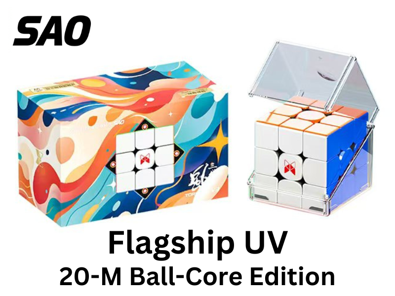 X-Man Tornado V3 3x3 Premium (Flagship UV + 20-M Ball-Core SAOCube SE) - Stickerless / Black Internals