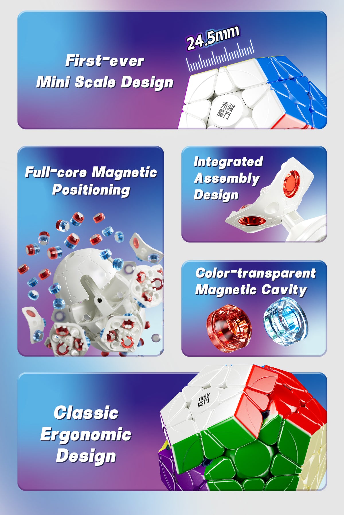 YJ Pocket Mini Megaminx (5.5cm, Magnetic + Ball-Core) [Pre-Order]