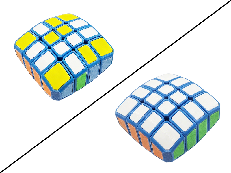 ZePuzzles 1x4x4 Floppy Cube - Blue