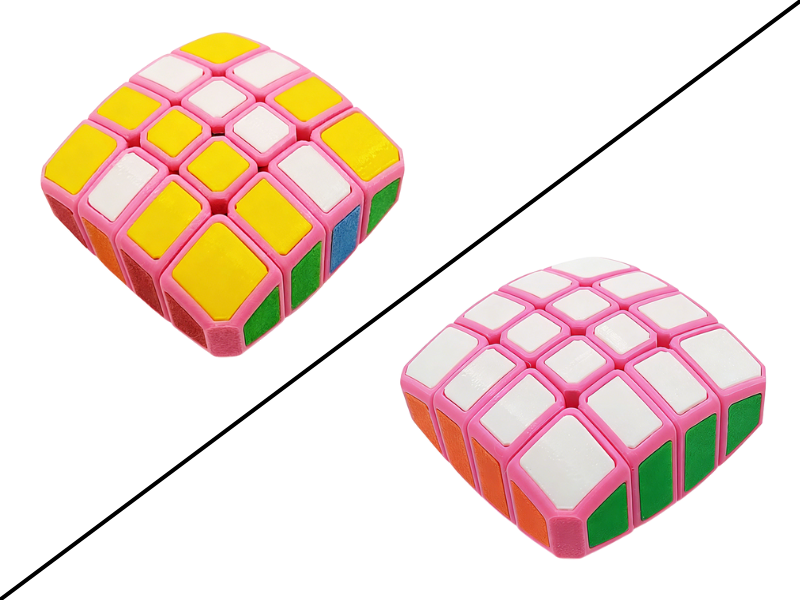 ZePuzzles 1x4x4 Floppy Cube - Pink