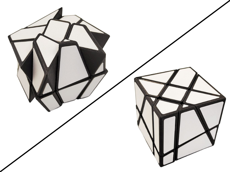 ZePuzzles Crazy Fisher 2x3x3 (Tiled) - Black (White)