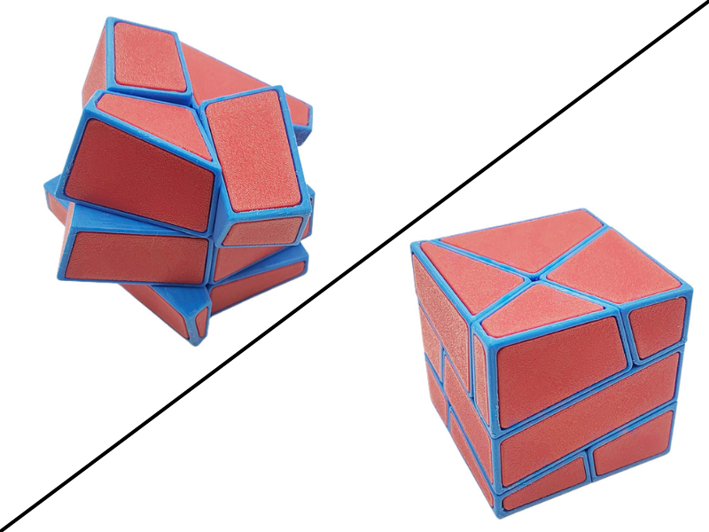 ZePuzzles Ghost SQ-0 - Blue (Red)