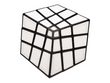 ZePuzzles Squished 3x3 with 6-Color Tiles - Black (White)