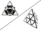 ZePuzzles Tricky Pyraminx - Black (White)