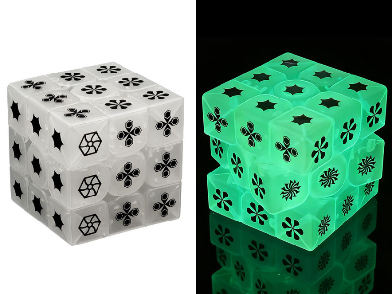 Ziina Flower Cube 3x3 (Glow-in-the-Dark) - Glow in the Dark