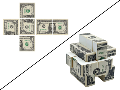 Ziina 3x3 Mirror Dollar Cube