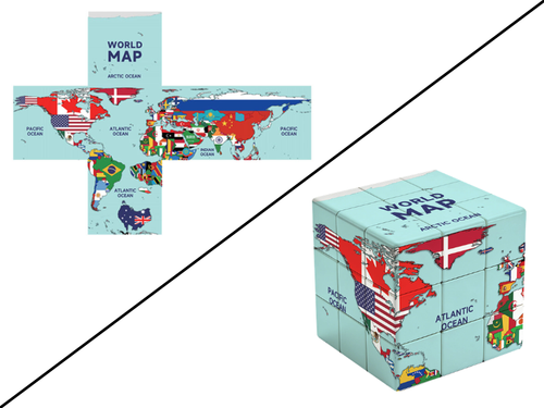 Ziina World Map 3x3 (Flags)