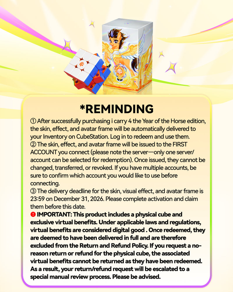 GAN356 i Carry 4 3x3 (Frosted, 2026 Year of the Horse Edition)