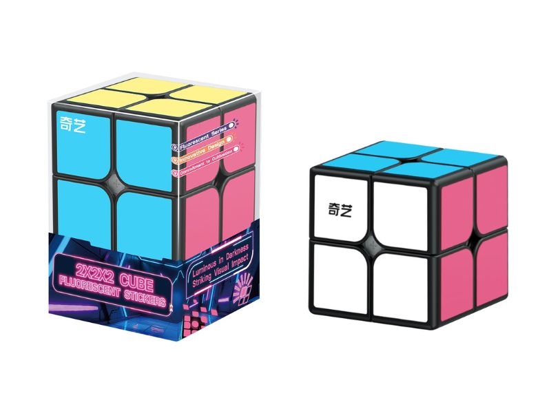 QiYi 2x2 (Fluorescent Stickers) - Black