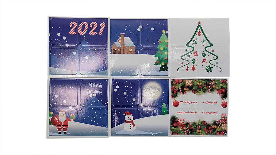 2x2 Christmas Stickers