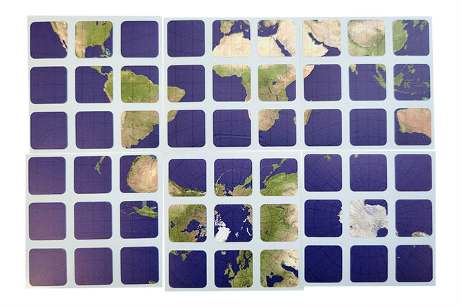 3x3 Earth Sticker Set