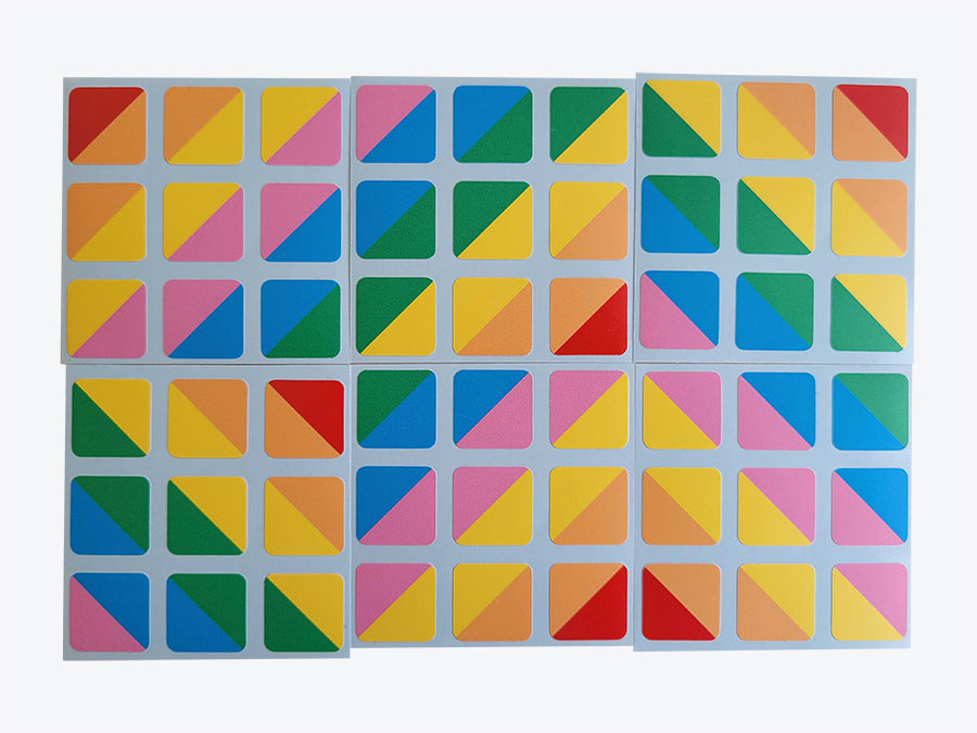 3x3 Rainbow Cube Stickers – TheCubicle
