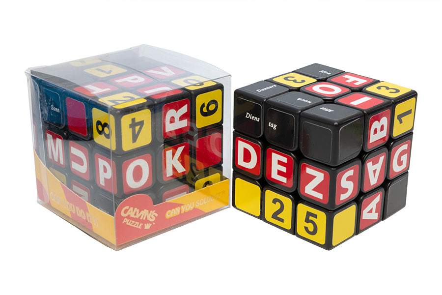 German Calendar Cube 3x3 - Black