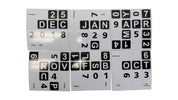 4x4 Calendar Stickers - White