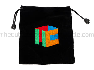 Cubicle Embroidered Bag (Size 7) - Black