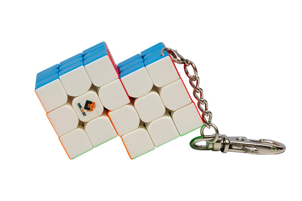 CubeTwist 3x3 Double Cube II Keychain - Stickerless (Bright)