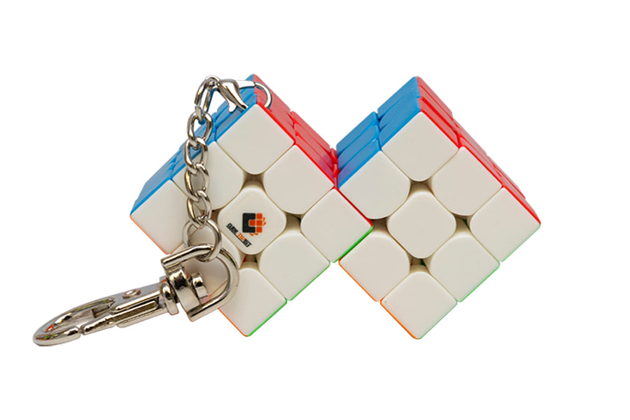 CubeTwist 3x3 Double Cube I Keychain - Stickerless (Bright)