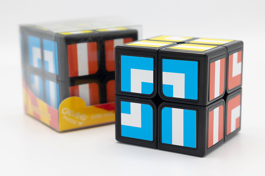 QiYi OS Cube 2x2 (6-Color Maze Stickers) - Black