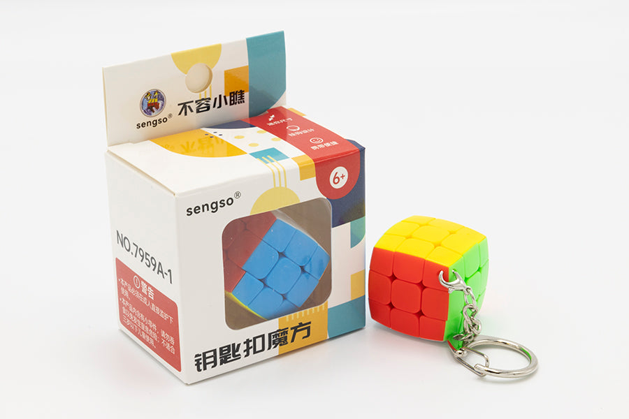 ShengShou Mini Pillowed Keychain Cube 3x3 - Stickerless (Bright)