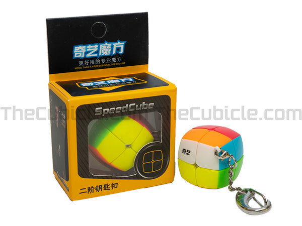 QiYi Mini Pillowed 2x2 Keychain Cube - Stickerless (Bright)