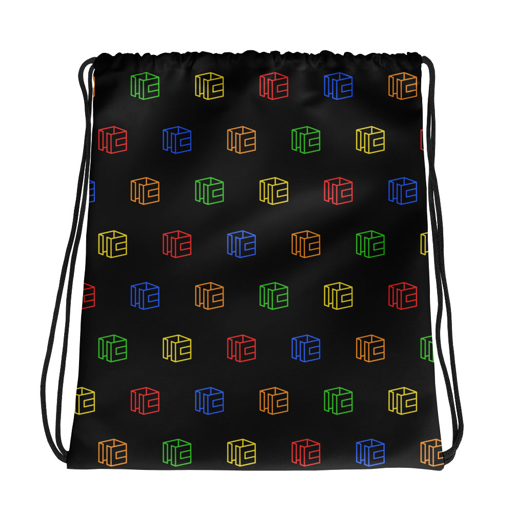 Cubicle Drawstring Bag (Black)