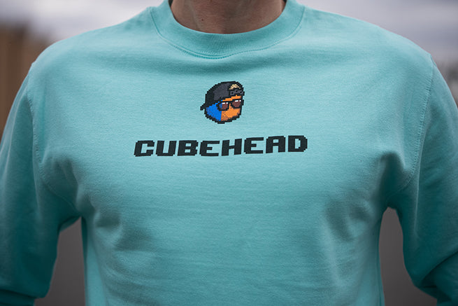 CubeHead Turquoise Sweatshirt