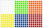 YJ MGC 7x7 Sticker Set - Factory Half Bright