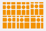 GAN Mirror M Sticker Set - Fluro Orange