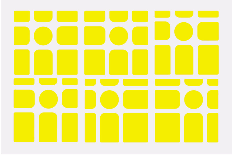 GAN Mirror M Sticker Set - Fluro Yellow