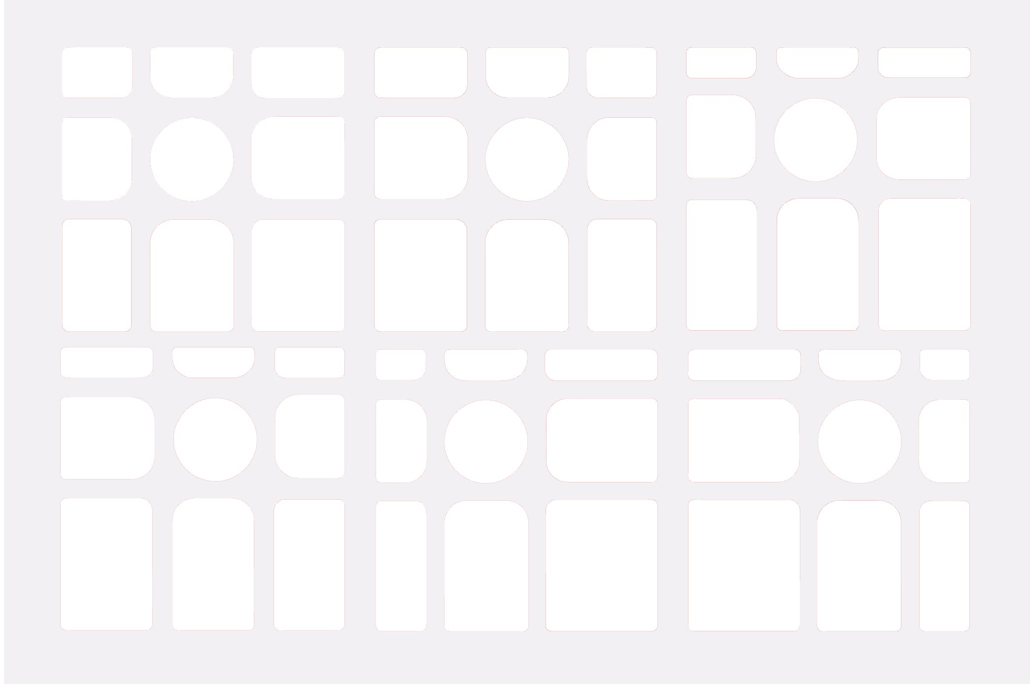 GAN Mirror M Sticker Set - White