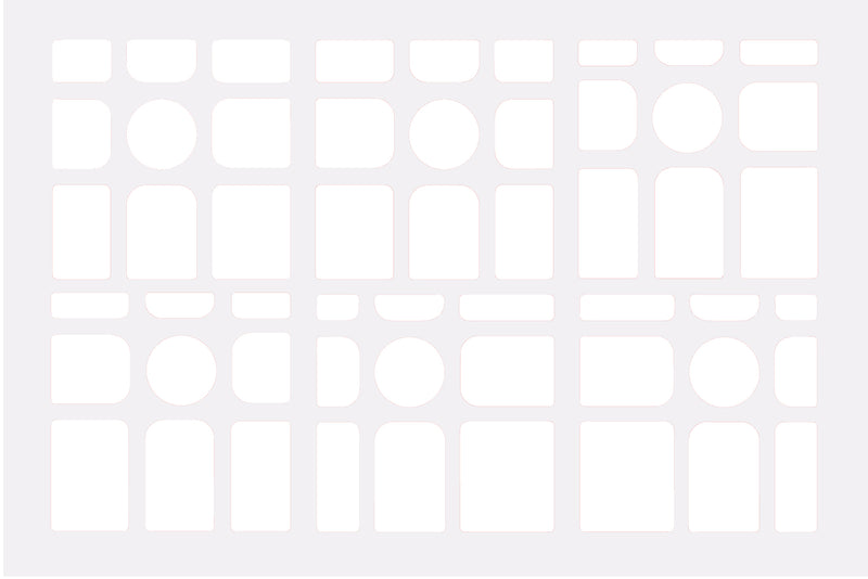 GAN Mirror M Sticker Set - White