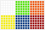 YJ MGC 6x6 Sticker Set - Factory Half Bright