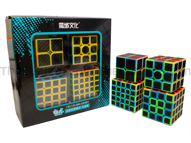 Speed Cube Set, Carbon Fiber Sticker Puzzle Cube Bundle Magic Cube Set of  Pyramid Speed Cube 
