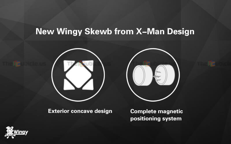 X-Man Wingy Magnetic Skewb (Concave)
